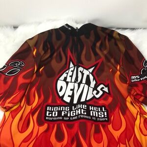SUGOI FEISTY DEVILS “Riding Like Hell” for M.S. Mens Cycling Jersey Shirt XL